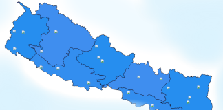 देशका अधिकांश भागमा पश्चिमी वायुको आंशिक प्रभाव