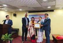 अन्नपूर्णकर्मी कविता श्रेष्ठ गण्डकी प्रदेश सरकारको युवा सम्मानबाट सम्मानित