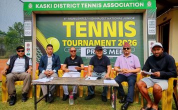 पोखरामा शनिबारदेखि राष्ट्रिय जुनियर टेनिस सुरु हुँदै