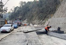 नारायणगढ–बुटवल सडकः दाउन्नेमा एकतर्फी ढलानको काम सकियो