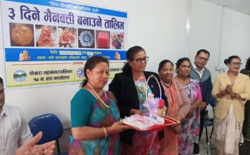 पोखरामा ३ दिने मैनबत्ती बनाउने तालिम सम्पन्न
