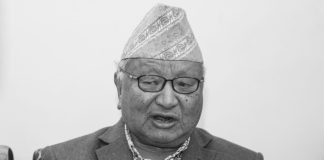 सभापति थापाद्वारा नेता श्रेष्ठप्रति श्रद्धाञ्जली व्यक्त