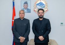 प्रधानमन्त्री बालेन्द्र शाह र भारतीय राजदूत श्रीवास्तवबीच भेटवार्ता, द्विपक्षीय सम्बन्धबारे छलफल