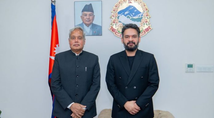 प्रधानमन्त्री बालेन्द्र शाह र भारतीय राजदूत श्रीवास्तवबीच भेटवार्ता, द्विपक्षीय सम्बन्धबारे छलफल