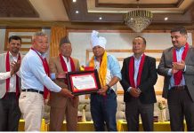 पर्वतीय पत्रकारितामा योगदान पुर्याए वापत पत्रकार भुपाल गुरुङ सम्मानित