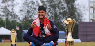 एउटै खेलमा कप्तान लामिछानेको नाममा तीन उपलब्धि