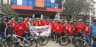 पोलियोविरुद्ध सचेतना जगाउन कावासोतीमा २९ किलोमिटर साइकल यात्रा