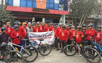 पोलियोविरुद्ध सचेतना जगाउन कावासोतीमा २९ किलोमिटर साइकल यात्रा