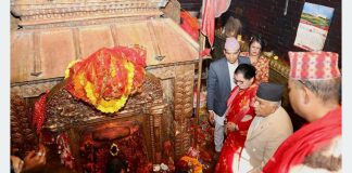 राष्ट्रपति पौडेलद्वारा शक्तिपीठहरूमा पूजाआराधना एवं दर्शन