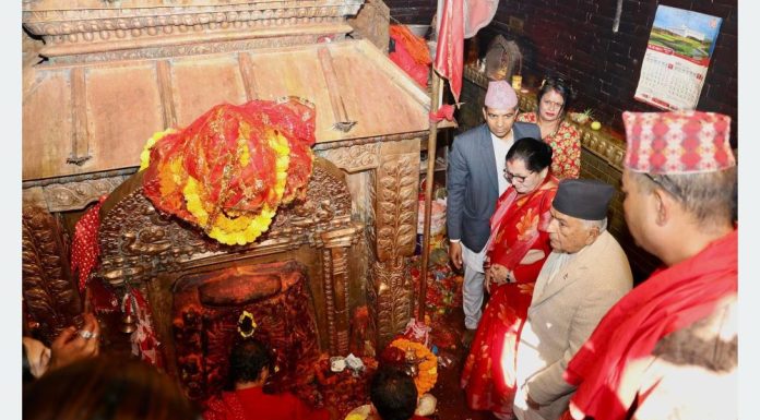 राष्ट्रपति पौडेलद्वारा शक्तिपीठहरूमा पूजाआराधना एवं दर्शन