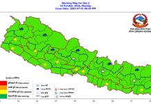 यस्ताे छ साेमबार र मंगलबारकाे माैसम पूर्वानुमान